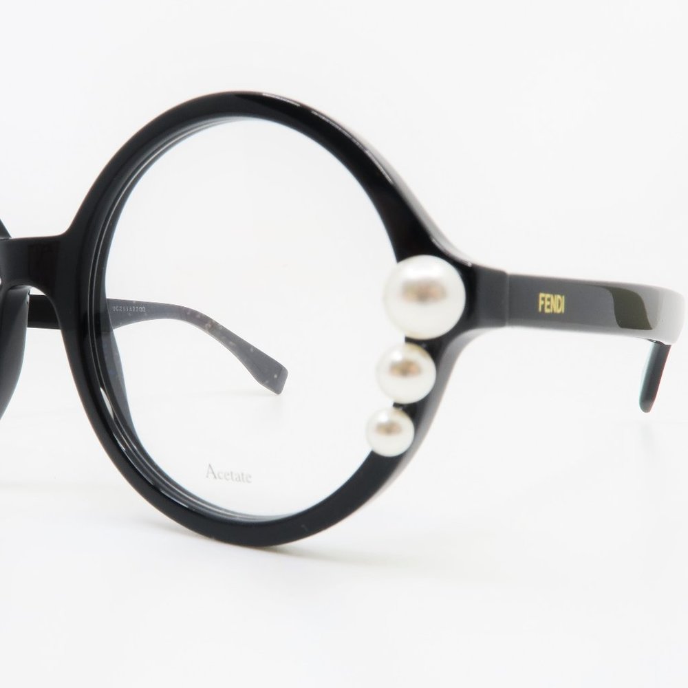 Fendi Black & Pearls Round Glasses FF 0298 807 - Picture 4 of 8